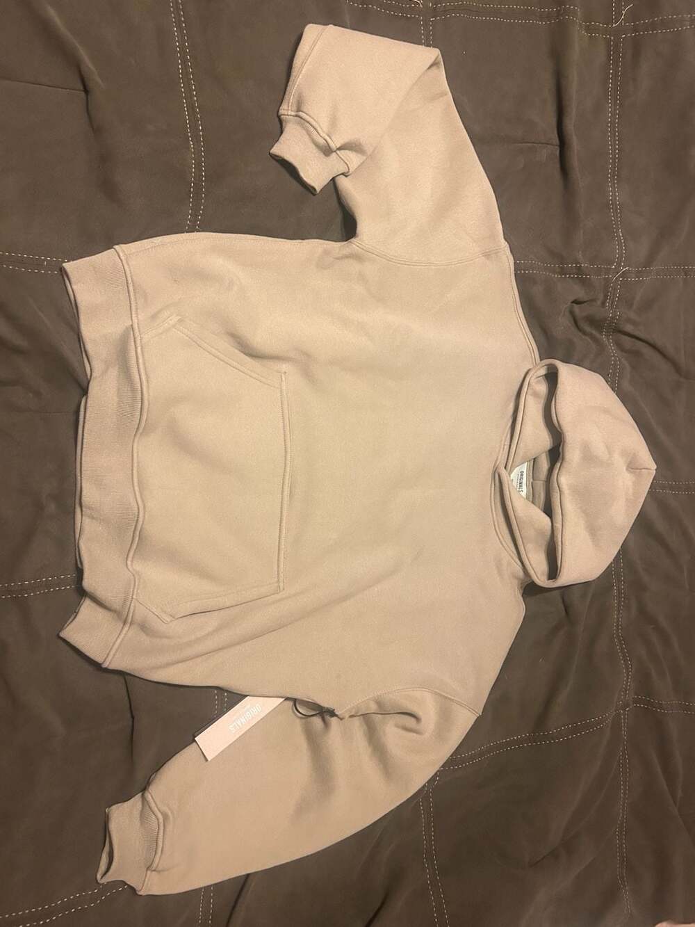 Brooklyn Cloth Originals Boxy Heavyweight Fleece Hoodie in Sand